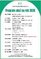 Program akcí na rok 2026 - aktualizace